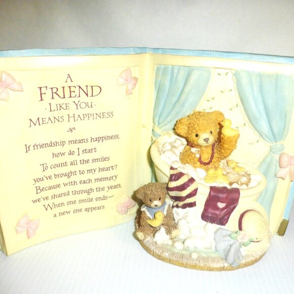 BEST FRIENDS GIFT LOT Musical Book Teddy Bear ANGEL Tree Ornament PLAQUE - Picture 9 of 16